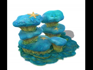 submarine cartoon world - dream xia township rock 3D Model