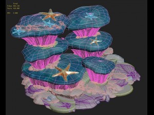 submarine cartoon world - dream xia township rock 3D Model