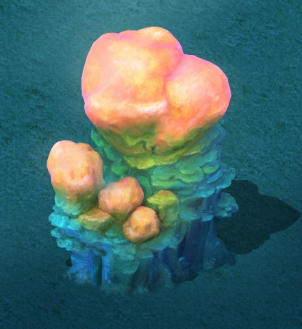 submarine cartoon world - sarcoma coral 01 3D 모델 .c4d .max .obj .3ds .fbx .stl .blend