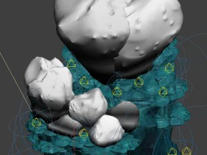 submarine cartoon world - sarcoma coral 01 3D Model