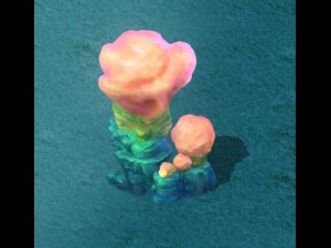 submarine cartoon world - sarcoma coral 02 Modèle 3D