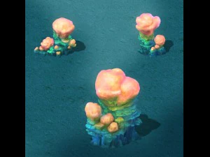 підводний човен мультиплікаційний світ - коралова саркома 03 3D Модель