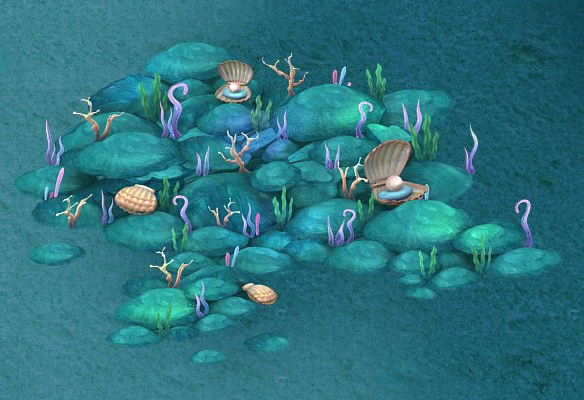 submarine cartoon world - coral bacteria heap 3D Model .c4d .max .obj .3ds .fbx .stl .blend 