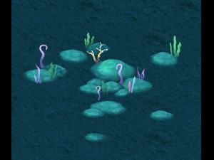 submarine cartoon world - coral bacteria heap 3D Model