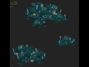 submarine cartoon world - coral bacteria heap 3D Model