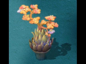 submarine cartoon world - coral salad tree 3D Model