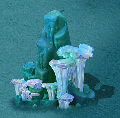 submarine cartoon world - coralstone 03 3Dモデル .c4d .max .obj .3ds .fbx .stl .blend 
