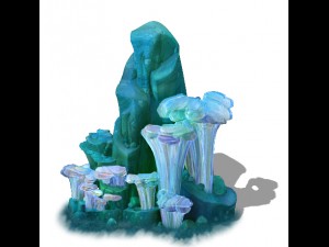 submarine cartoon world - coralstone 03 3Dモデル