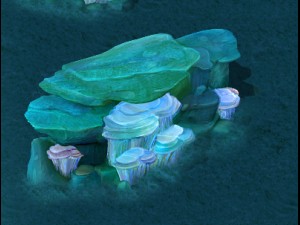 submarine cartoon world - coralstone 03 3Dモデル