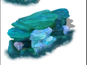submarine cartoon world - coralstone 03 3Dモデル