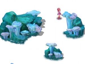submarine cartoon world - coral stone 04 3D Model