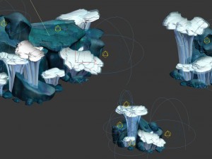 submarine cartoon world - coral stone 04 3D Model