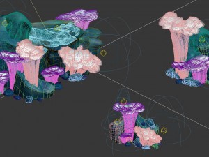 submarine cartoon world - coral stone 04 3D Model