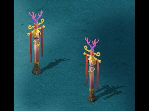 submarine cartoon world - coral columns 3D 模型