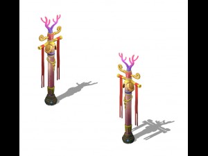 submarine cartoon world - coral columns Modello 3D