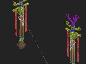 submarine cartoon world - coral columns Modello 3D