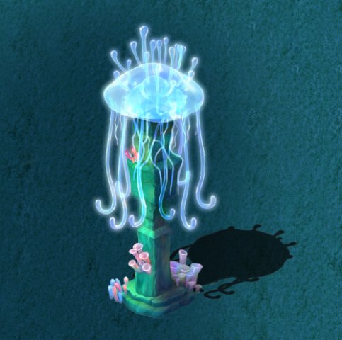 submarine cartoon world - jellyfish pillar lights 3D Model .c4d .max .obj .3ds .fbx .stl .blend 
