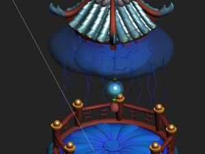 submarine cartoon world - jellyfish pavilion Modelo 3D