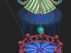 submarine cartoon world - jellyfish pavilion Modelo 3D