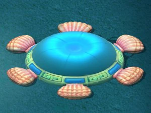 mundo submarino de dibujos animados - elemento agua del nes Modelo 3D