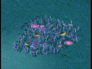 submarine cartoon world - star ocean surface 3D Model