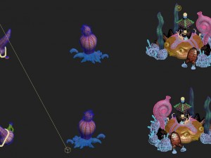 submarine cartoon world - wild decorations 3D Model
