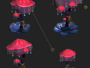 submarine cartoon world - diversion lights 3D 模型