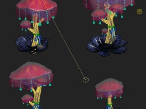 submarine cartoon world - diversion lights 3D 模型