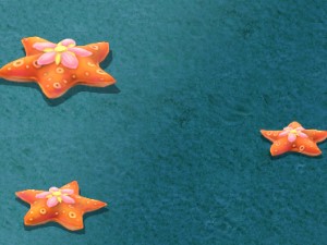 submarine cartoon world - love five-pointed star 3D Model