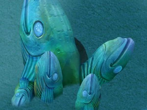 submarine cartoon world - fishman elegy surface 3D Model