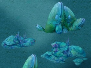 submarine cartoon world - fishman elegy surface Model 3D