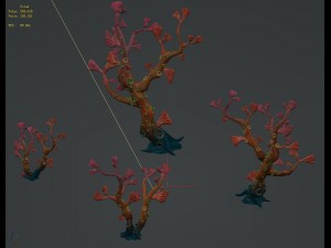 submarine cartoon world - fishtail coral Modèle 3D