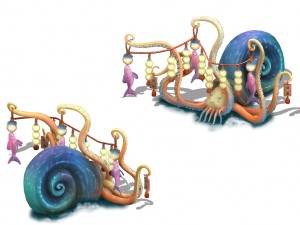 submarine cartoon world - octopus skewers 3D-Modell