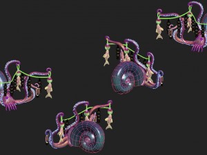 submarine cartoon world - octopus skewers 3D-Modell