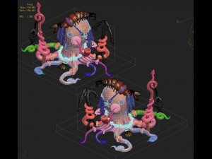 submarine cartoon world - octopus guardian 3D Model