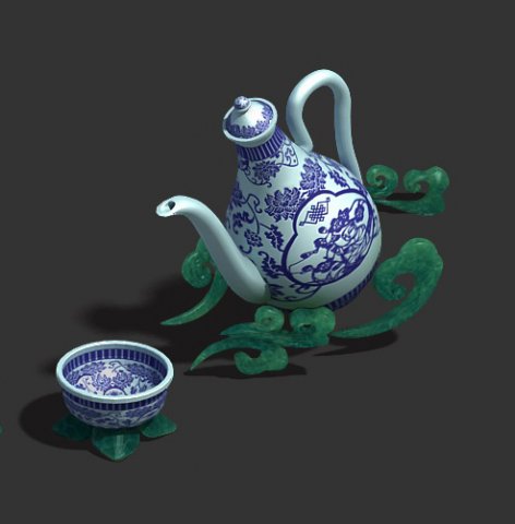 wine square - wine pot 3D 모델 .c4d .max .obj .3ds .fbx .stl .blend 