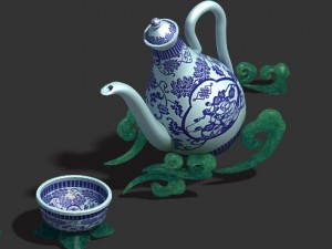 wine square - wine pot 3Dモデル