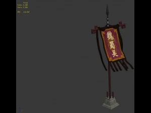 barracks - flag 3D Model