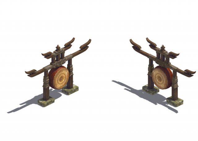 barracks - war drums 3D Model .c4d .max .obj .3ds .fbx .stl .blend 