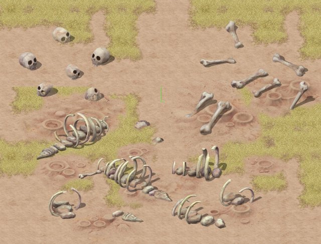 cartoon version - bones 3D Model .c4d .max .obj .3ds .fbx .stl .blend 