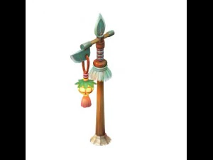 cartoon version - burst chrysanthemum lights 3D Model