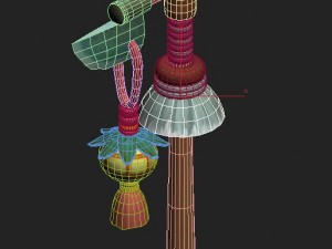 cartoon version - burst chrysanthemum lights 3D 模型