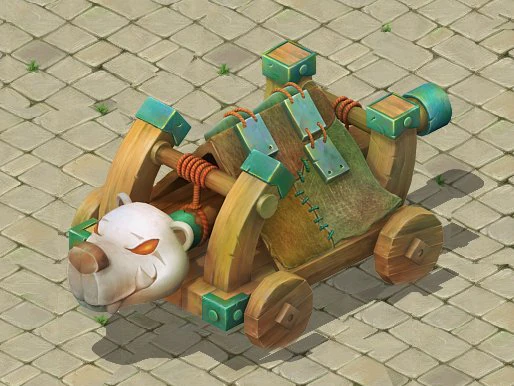 cartoon version - polar bear siege car 3D Model .c4d .max .obj .3ds .fbx .stl .blend