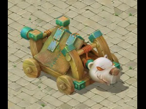 cartoon version - polar bear siege car 3D Model