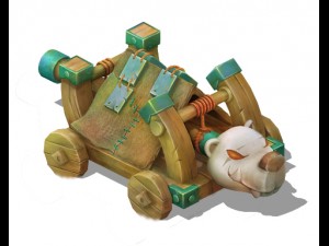 cartoon version - polar bear siege car 3D Modell