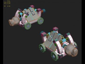 cartoon version - polar bear siege car 3D Modell