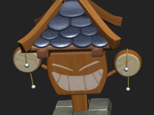 cartoon version - rattle plate Modelo 3D