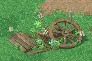 cartoon version - broken wheels 3D मॉडल .c4d .max .obj .3ds .fbx .stl .blend 