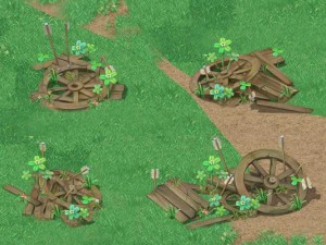 cartoon version - broken wheels 3D Model