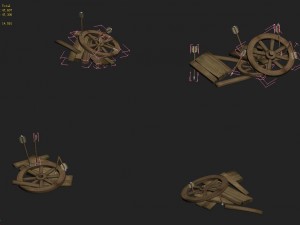 cartoon version - broken wheels 3D मॉडल